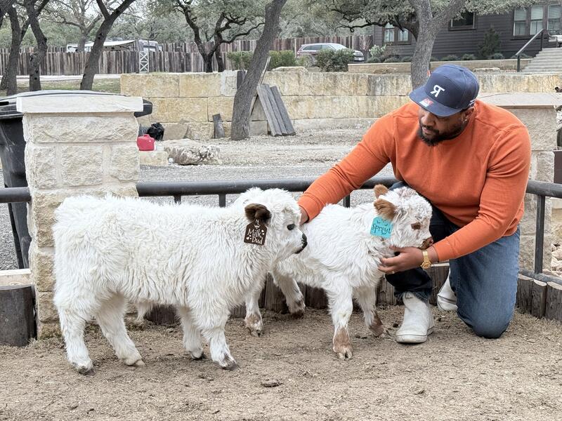 Customer with their beloved animals after Elite Pet Transportation delivery